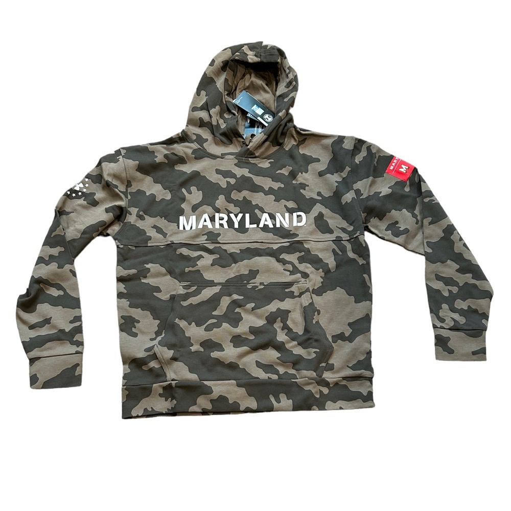 Maryland Terrapins Under Armour Men’s Military Camo Hoodie Sweatshirt Medium